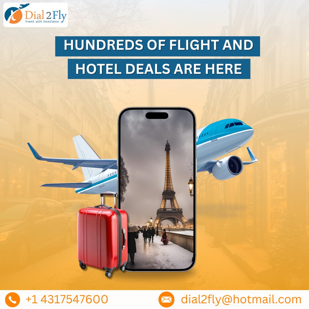 dial2fly_'s tweet photo. Unbeatable flight and hotel deals are just a click away! 🌍✈️ Book now with Dial2Fly and save big on your next adventure. 🏨✨ #TravelDeals #Dial2Fly #CheapFlights #HotelSavings #Wanderlust #TravelMoreSpendLess https://t.co/AiXAn0WeZ0