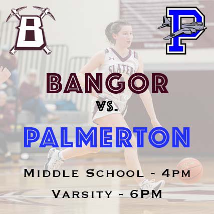 SlaterBball's tweet photo. @GirlsBangorbb host defending Colonial League champion Palmerton tonight!  Middle school begins at 4pm at Bangor Middle School 🏀 Varsity tips off at 6pm at Bangor High School (no JV contest tonight) 🏀⚒️🏀 https://t.co/bdzF7QbvpH