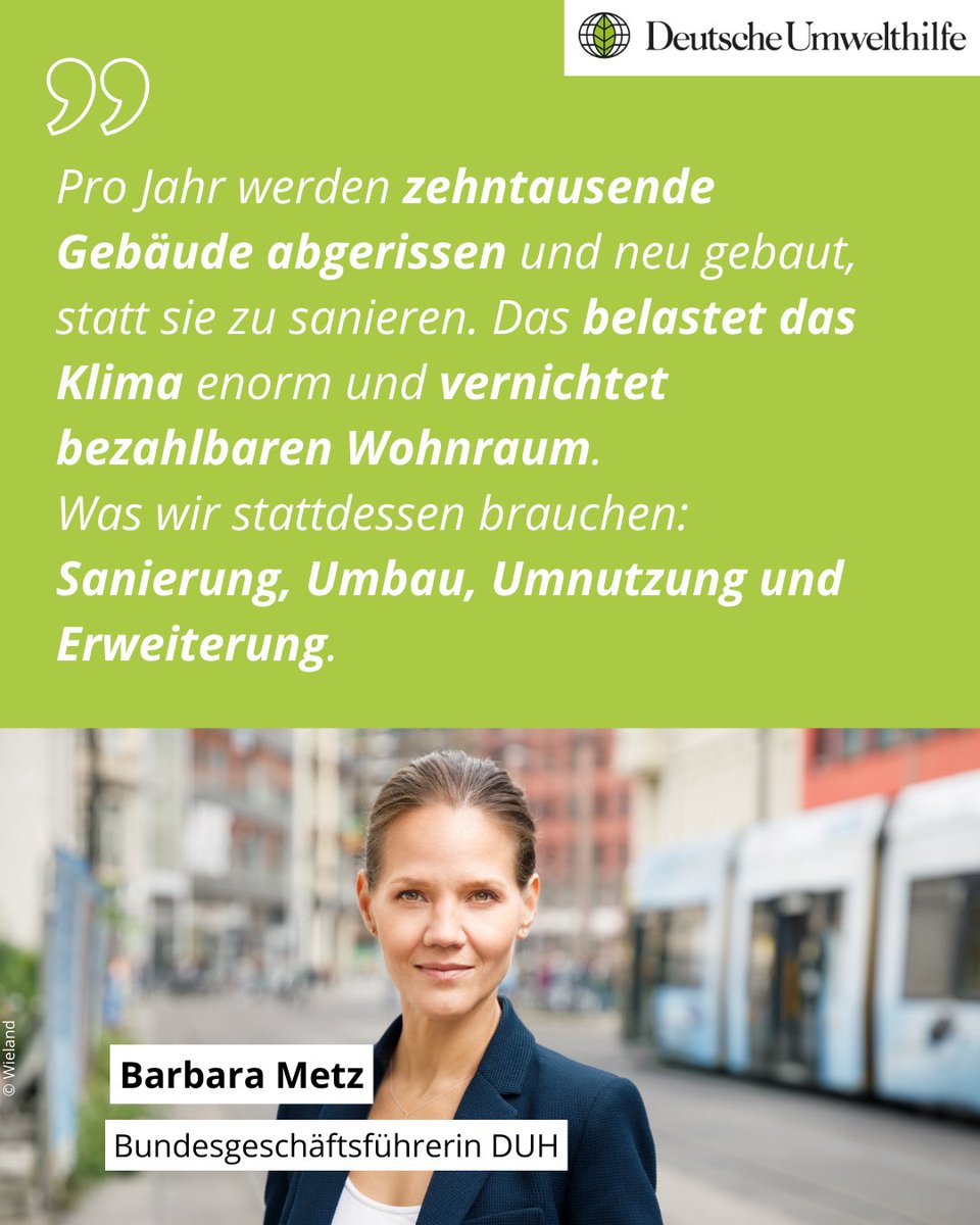 Anti-Abriss-Allianz: Wir fordern in einem starkem Bündnis Klima- und Ressourcenschutz durch Umbau statt Abriss. Zum ersten Mal setzen sich Aktive aus Bereichen Soziales und Umweltschutz für ein Ziel ein: #Abrisswahn in Deutschland zu stoppen!