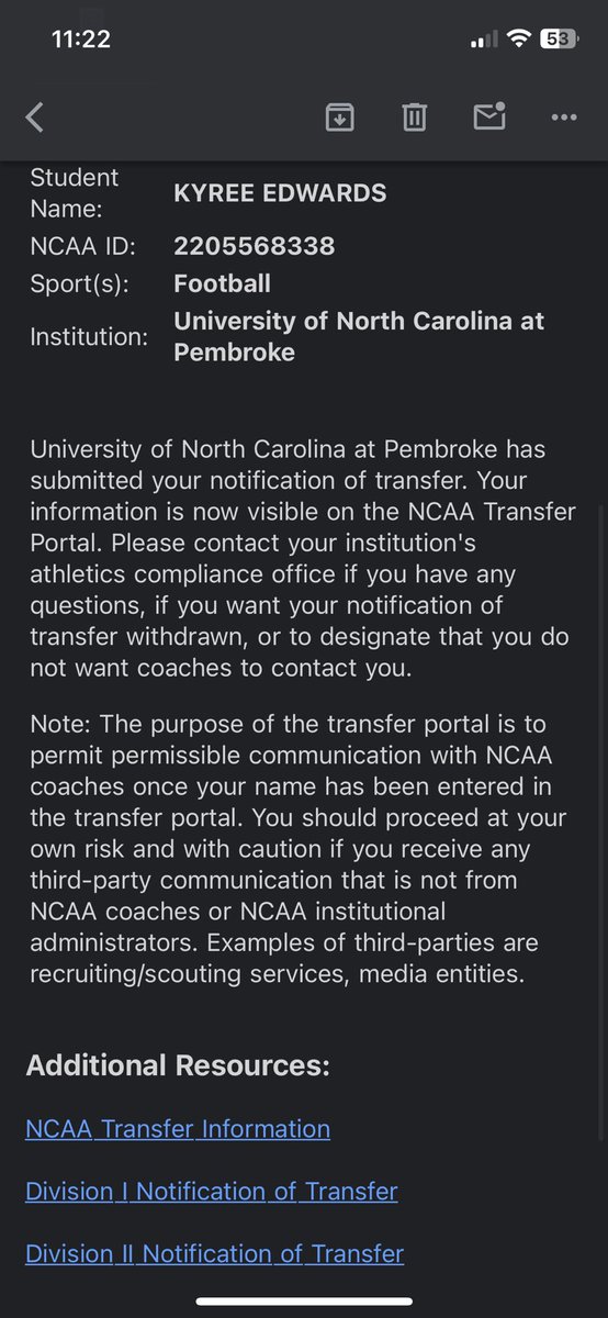 Kyree_Edwards22's tweet photo. Officially in the transfer portal 🙏🏾 thank you to UNC PEMBROKE and the coaching staff !!! https://t.co/a2H7sWnDfe