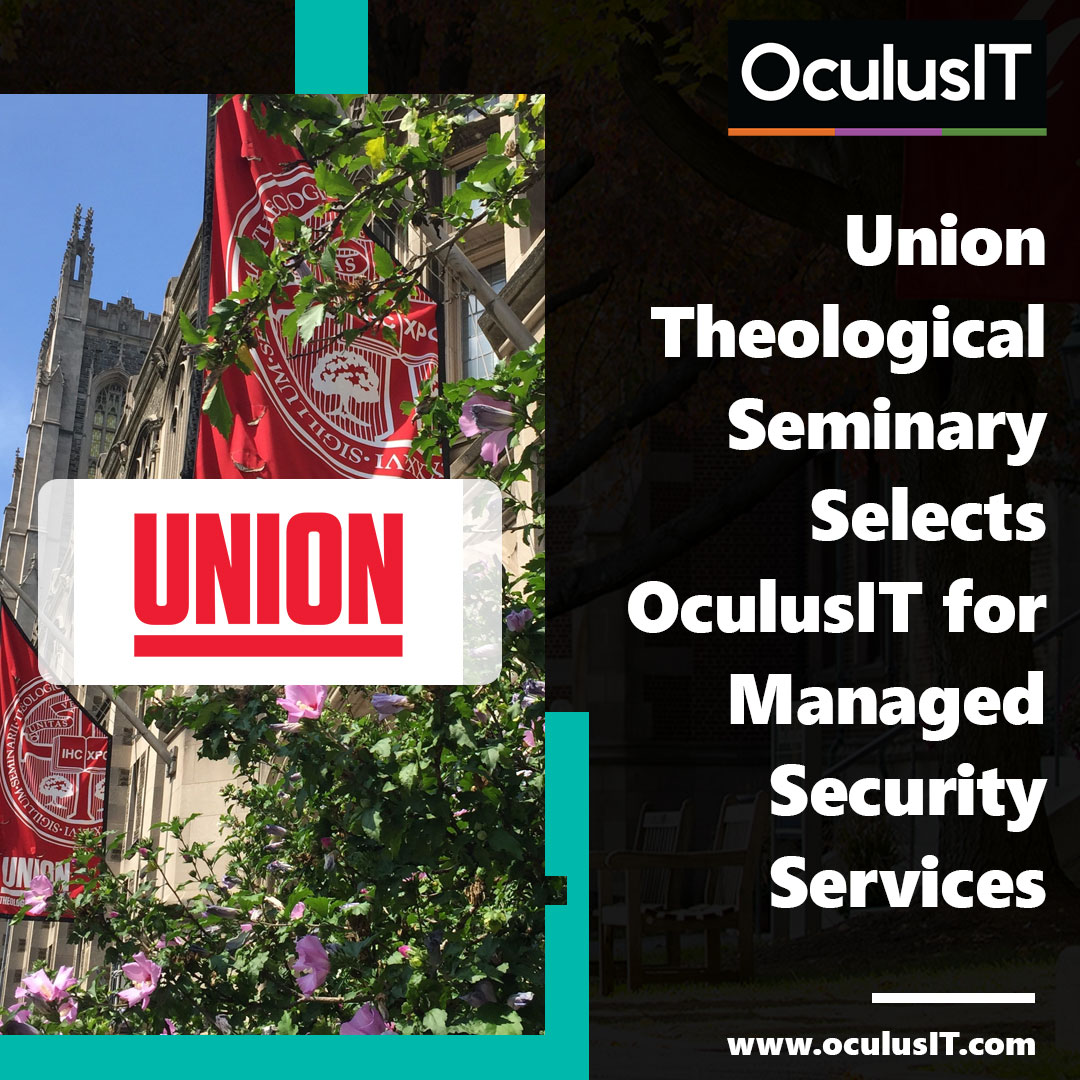 OculusIT's tweet photo. Union Theological Seminary partners with OculusIT for Managed Security Services to enhance cybersecurity and foster a secure learning environment. 

Read more: https://t.co/5JRtMBbrkZ

#CyberSecurity #ManagedServices #HigherEdInnovation https://t.co/pYoQMh45Gd