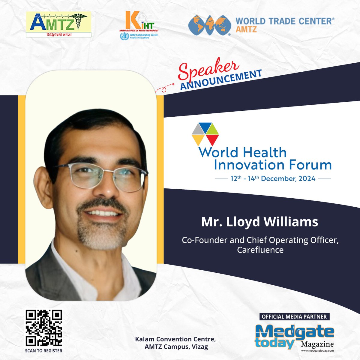 AP_MedTechZone's tweet image. Redefining healthcare connectivity! Will you be at #WHIF24!! Mr. Lloyd Williams, Co-founder and CEO of @carefluence , will discuss advancing interoperability and seamless healthcare integration to enhance patient outcomes.

Register now: whif.kiht.in

#HealthTechSummit