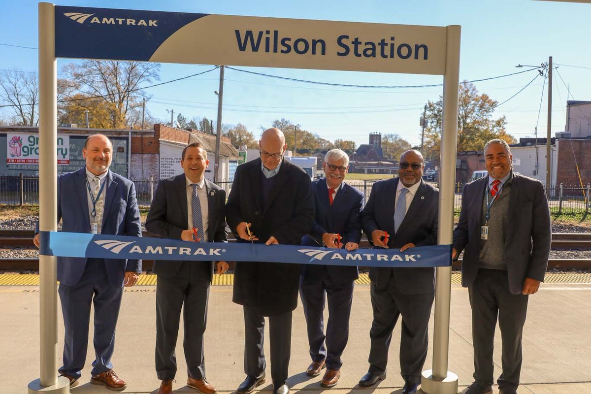 OneRailUSA's tweet photo. .@Amtrak's G.K. Butterfield Station in Wilson, NC receives $4M in renovations through project with @USDOTFRA, the City of Wilson, @NCDOT and @CSX https://t.co/POpF7I4Ua8 https://t.co/t8vRY8UGOU