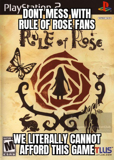 unlucky_Gurl_'s tweet photo. Rule of Rose fans... stay strong ok? 😭 https://t.co/LfphWDR6Ab