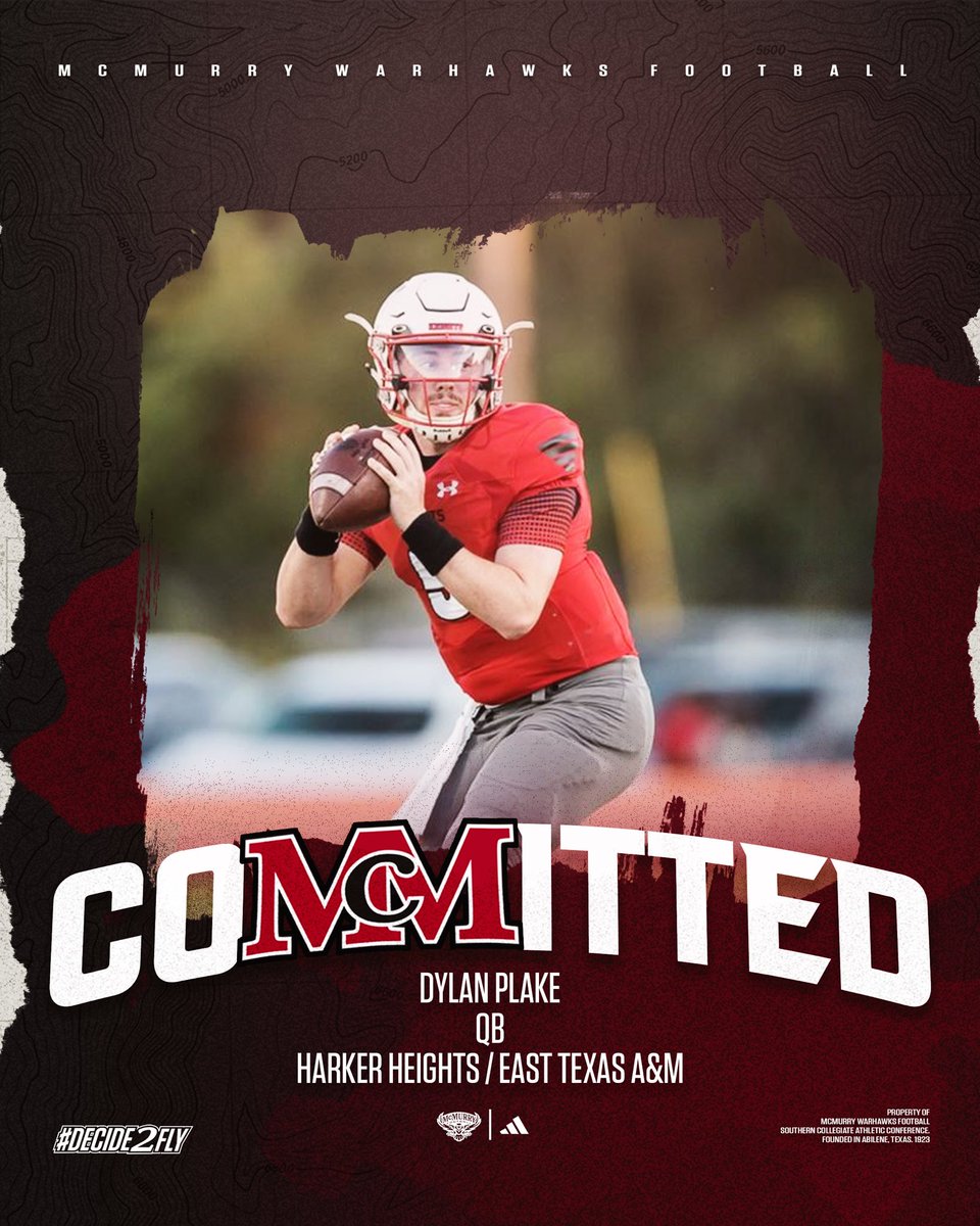 Dylan Plake ๐ (@dplakeqb9) on Twitter photo Excited to announce that I will be transferring to McMurry University to continue my education and play football! Ready to embrace this new chapter. <a href="/McMURRYFOOTBALL/">McMURRY FOOTBALL</a> <a href="/CoachNealMcM/">JORDAN NEAL</a> Excited to announce that I will be transferring to McMurry University to continue my education and play football! Ready to embrace this new chapter. <a href="/McMURRYFOOTBALL/">McMURRY FOOTBALL</a> <a href="/CoachNealMcM/">JORDAN NEAL</a>
