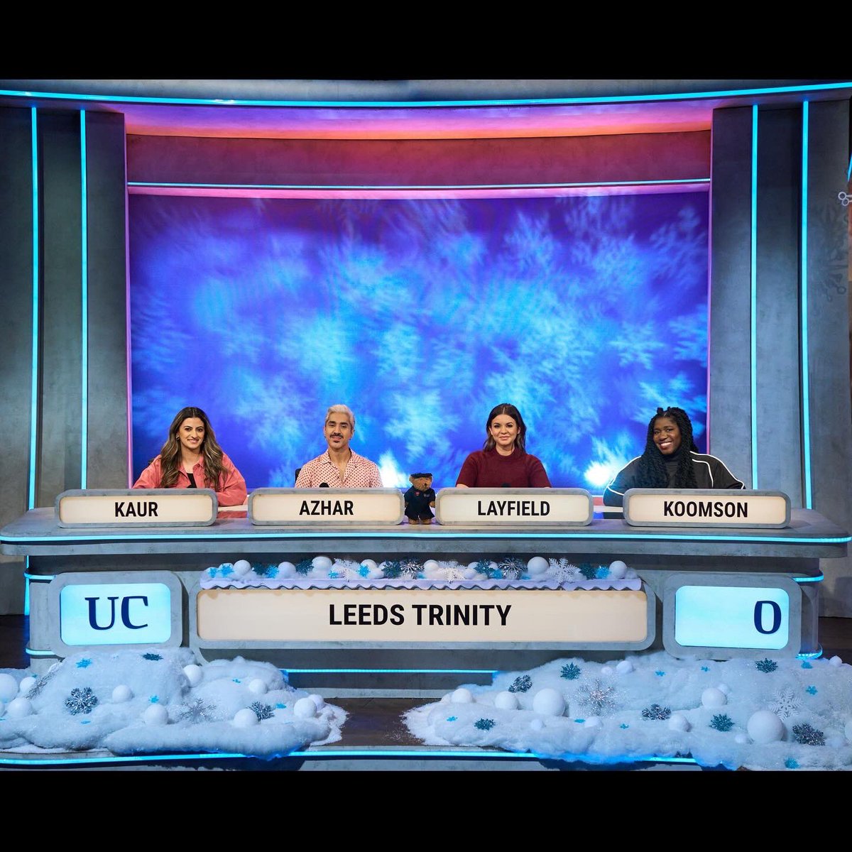 Harpz Kaur (@harpreetuk) on Twitter photo Back on ya Telly this Xmas, with the <a href="/alumniLTU/">Leeds Trinity Alumni</a> squad! 😏📺🎄
I don’t know why I put myself in these situations lol, but i’ll remind you again before it airs on the 27th Dec!
#UniversityChallenge Back on ya Telly this Xmas, with the <a href="/alumniLTU/">Leeds Trinity Alumni</a> squad! 😏📺🎄
I don’t know why I put myself in these situations lol, but i’ll remind you again before it airs on the 27th Dec!
#UniversityChallenge