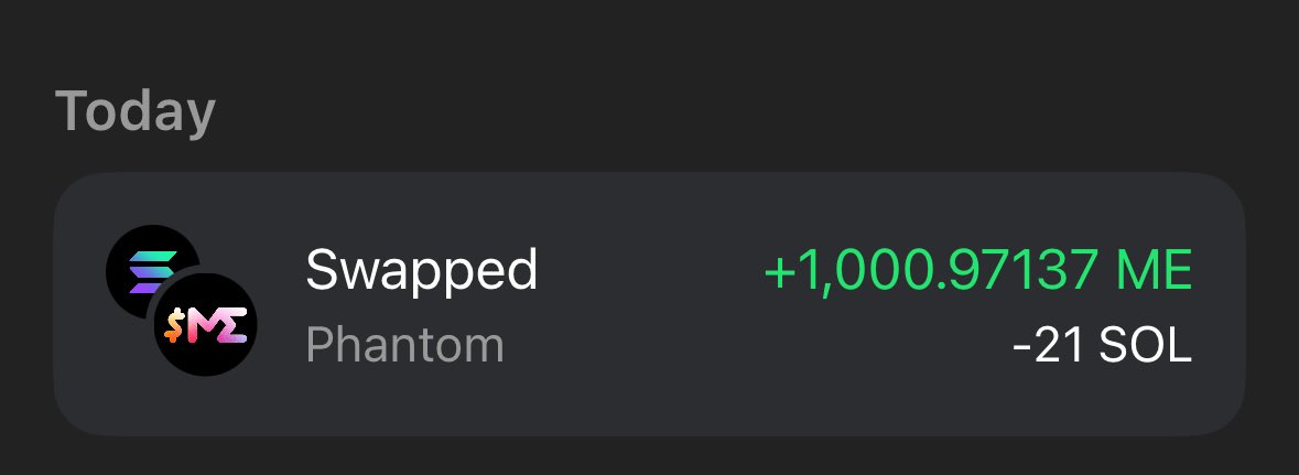 CryptoNotaz's tweet photo. Goodbye papers $ME https://t.co/nSeQ0yAXIp