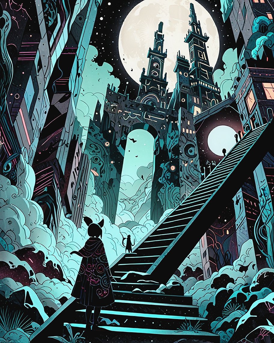 Deka_Vampir's tweet image. Lost in a mystical world where ancient ruins and forgotten buildings whisper tales of the past. Each step uncovers secrets hidden in the shadows of time. 🏛️✨
What stories do you see in these forgotten places?

#AIArt #MysticalWorld #AncientRuins #FantasyArt #DigitalArt