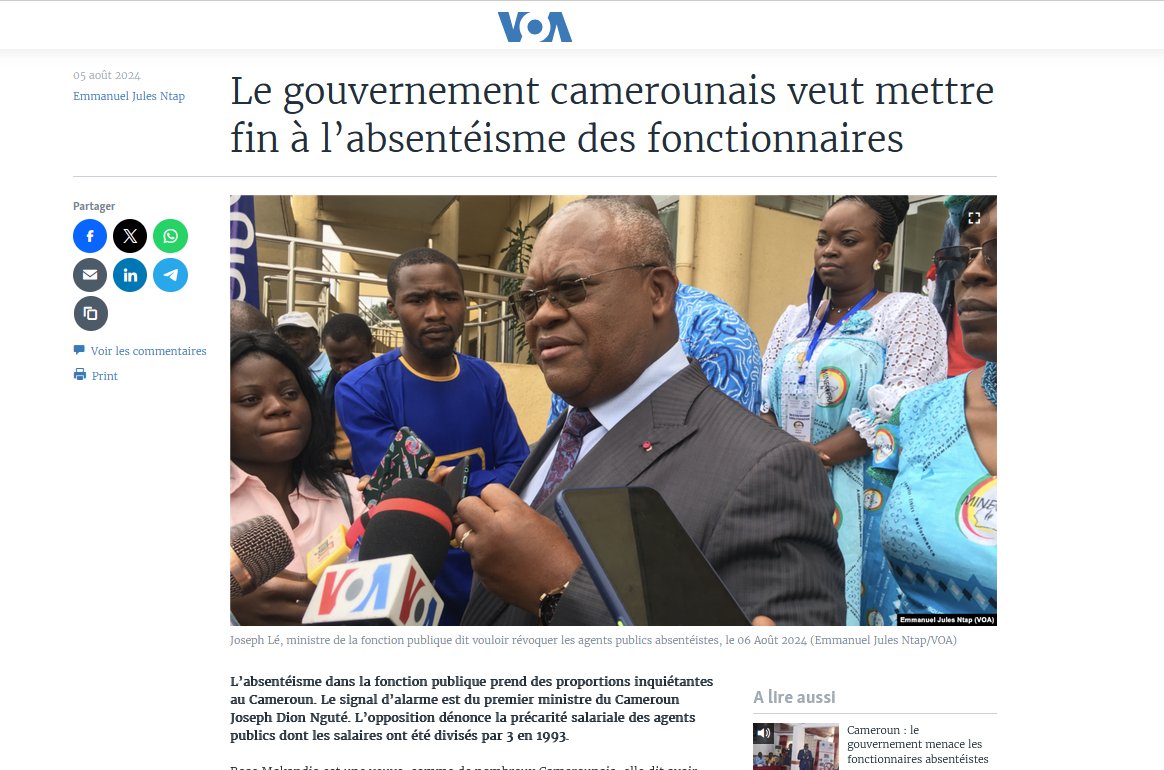 jtchoufang's tweet photo. @edithbrou Les tribulations #continentaises seraient-elles en train de se reproduire chez la belle-famille?
En effet, le nombre de fonctionnaires absents de leurs postes et suspectés d'avoir émigré (🇨🇦!?) est en croissance exponentielle.
A cela, il faut rajouter les agents fictifs. https://t.co/2FVgVKqQUP