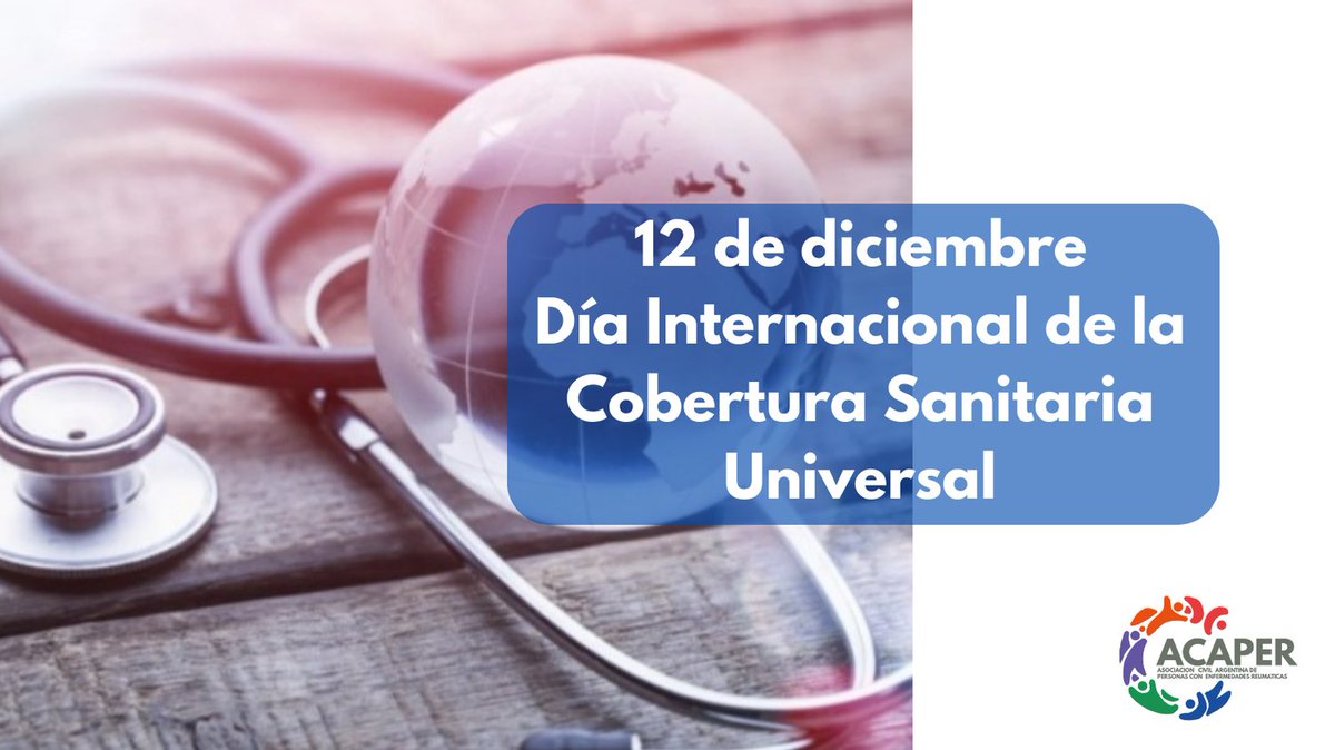 El 12 de diciembre se celebra el Día Internacional de la Cobertura Sanitaria Universal, proclamado por la ONU en 2017, tiene como objetivo concienciar sobre la importancia de que exista una cobertura sanitaria universal.

#diainternacionaldelacoberturasanitariauniversal