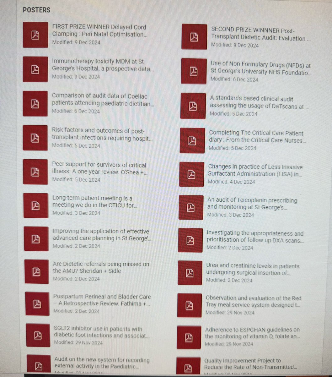 StGDietitians (@stgdietitians) on Twitter photo What a fantastic turnout of posters and presentations by <a href="/StGDietitians/">StGDietitians</a> at the clinical audit half day 2024 ! A huge congratulations to renal Dietitians to have won the second prize ! 👏👏
<a href="/geshNHS/">St George's, Epsom and St Helier</a> <a href="/StGDietitians/">StGDietitians</a> What a fantastic turnout of posters and presentations by <a href="/StGDietitians/">StGDietitians</a> at the clinical audit half day 2024 ! A huge congratulations to renal Dietitians to have won the second prize ! 👏👏
<a href="/geshNHS/">St George's, Epsom and St Helier</a> <a href="/StGDietitians/">StGDietitians</a>