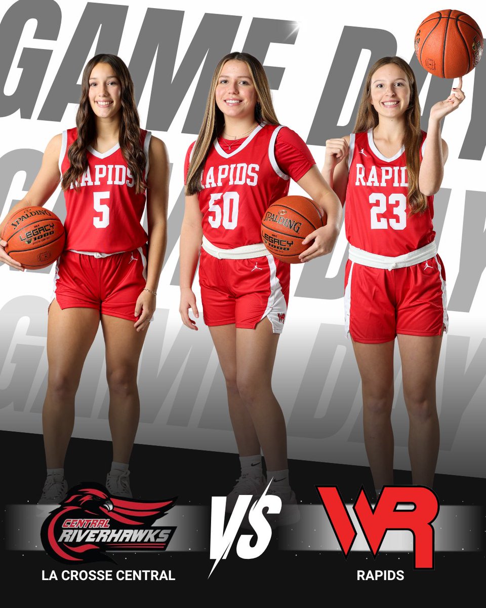 WR Girls Hoops (@wrgirlshoops) on Twitter photo 🚨🚨GAME DAY!!🚨🚨
Our Red Raiders are back in action tonight as they face the La Crosse Central Riverhawks!
🏠 At Lincoln High School
⏰ Varsity at 6:00pm
📺 wrps.org/livestream/
🎟️ gofan.co/event/2204358?… 🚨🚨GAME DAY!!🚨🚨
Our Red Raiders are back in action tonight as they face the La Crosse Central Riverhawks!
🏠 At Lincoln High School
⏰ Varsity at 6:00pm
📺 wrps.org/livestream/
🎟️ gofan.co/event/2204358?…