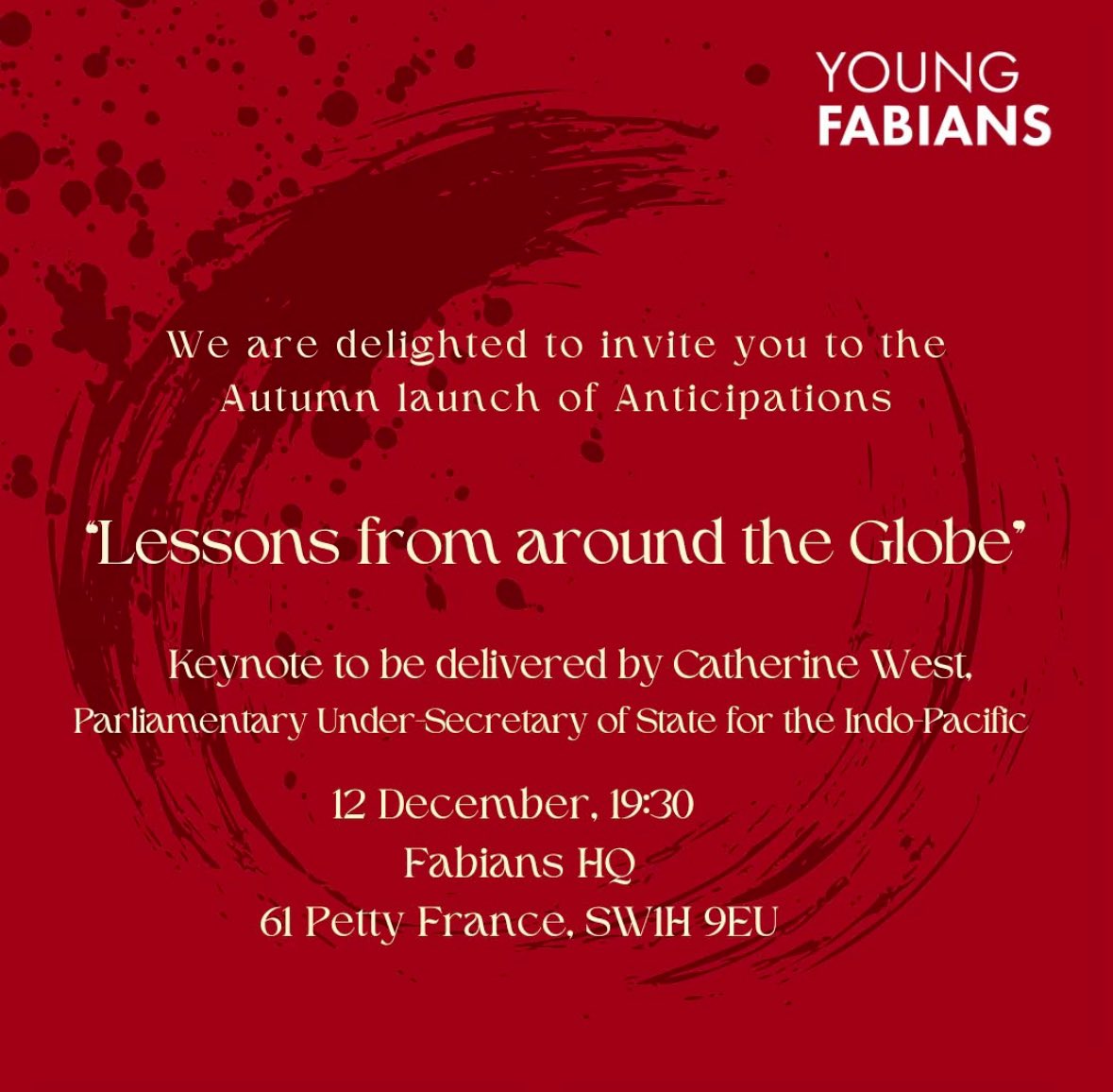 Young Fabians (@youngfabians) on Twitter photo 🚨 REMINDER of our Anticipations launch tonight, with <a href="/CatherineWest1/">Catherine West</a> as our guest speaker!
Looking forward to seeing you all there! 🚨 REMINDER of our Anticipations launch tonight, with <a href="/CatherineWest1/">Catherine West</a> as our guest speaker!
Looking forward to seeing you all there!