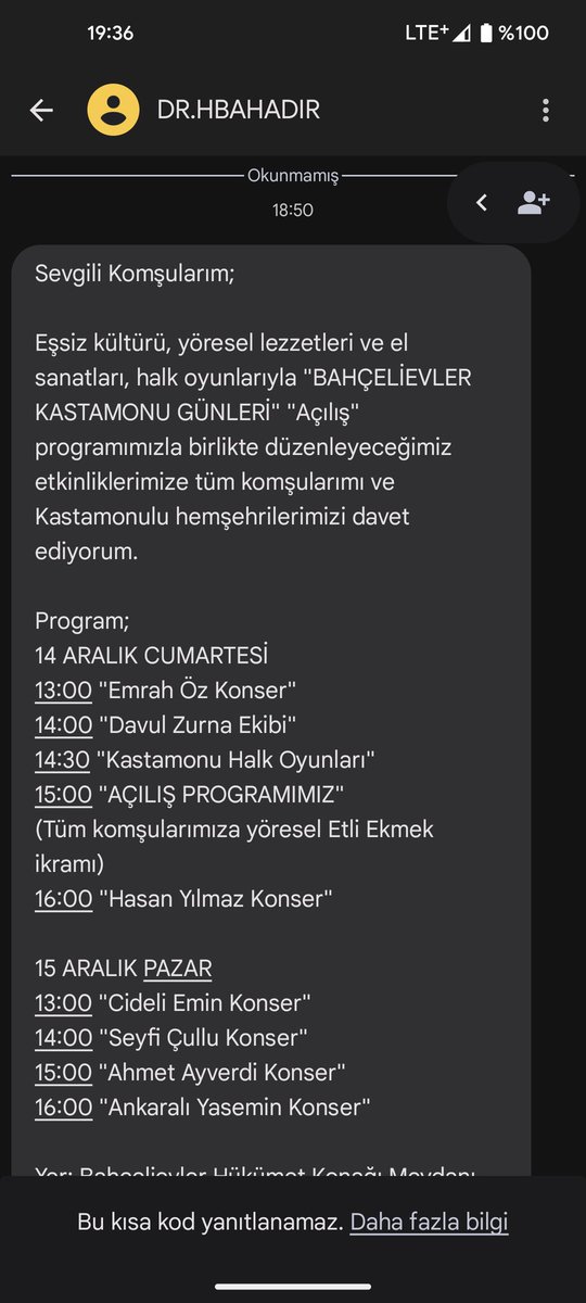 Kimden izin aldınız da mesaj atıyorsunuz? Devletin kurumu bile yasaya uymuyorsa ?  <a href="/BahcelievlerBel/">Bahçelievler Belediyesi 🇹🇷</a> <a href="/DrHakanBahadir/">Dr.Hakan Bahadır🇹🇷</a>