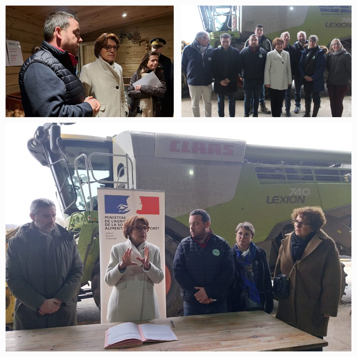 🚜✊ #FNSEA et #JeunesAgriculteurs sur le terrain | Acquis syndical : ce matin avec <a href="/AnnieGenevard/">Annie Genevard</a>, signature du 1er prêt de #trésorerie à un JA, rassuré et satisfait de pouvoir concrétiser ou de retrouver des perspectives pour les prochains mois. 
👉 Cette concrétisation est le