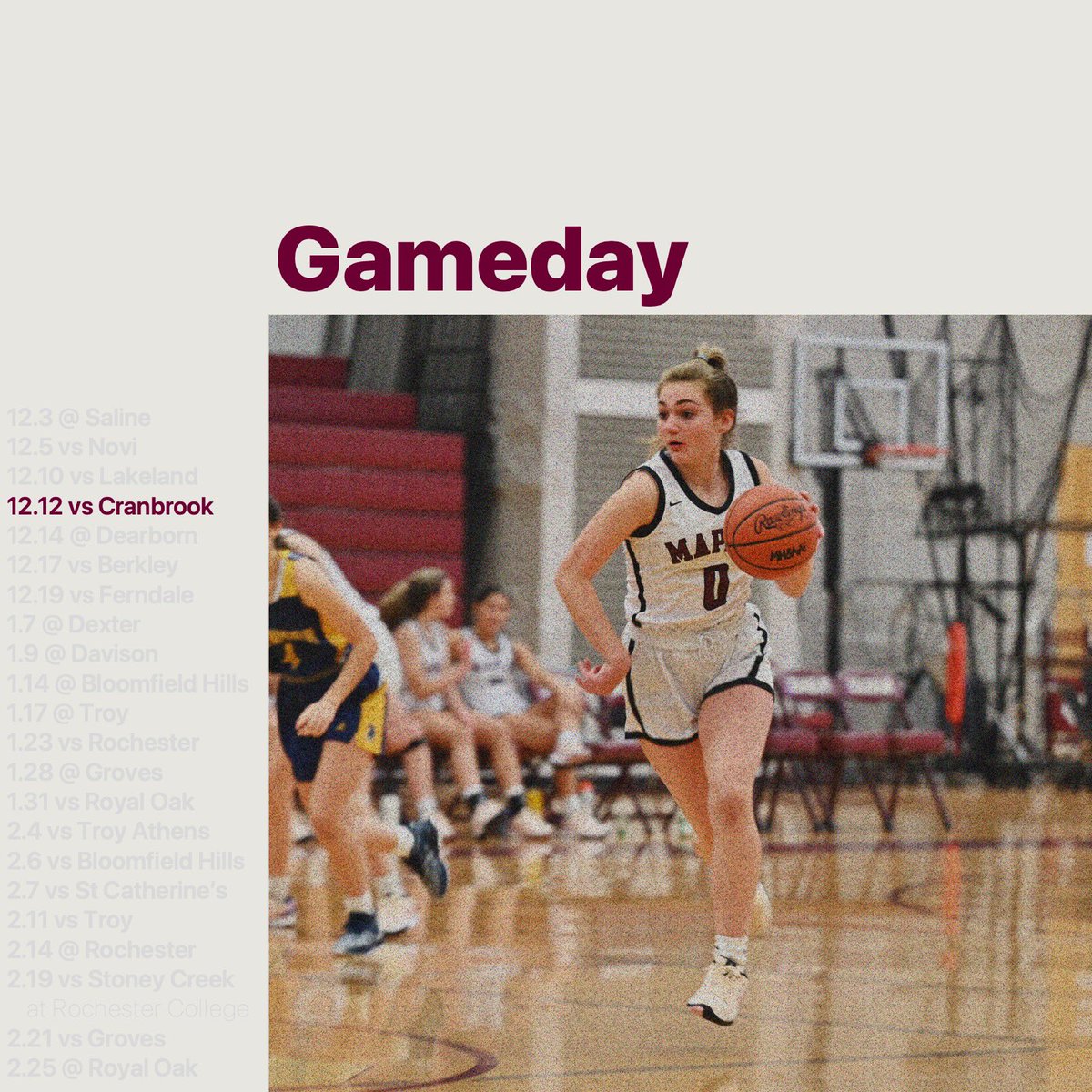 Seaholm Girls’ Basketball (@seaholmgbb) on Twitter photo A rivalry renewed! For the first time in over a decade, we take on crosstown rival Cranbrook-Kingswood!
🍁🏀 vs Cranbrook-Kingswood
⏰ 7pm
📍 Seaholm HS
📺 nfhsnetwork.com/events/seaholm…
#RevengeTour #GoMapes <a href="/cmanchester22/">Chris Manchester</a> A rivalry renewed! For the first time in over a decade, we take on crosstown rival Cranbrook-Kingswood!
🍁🏀 vs Cranbrook-Kingswood
⏰ 7pm
📍 Seaholm HS
📺 nfhsnetwork.com/events/seaholm…
#RevengeTour #GoMapes <a href="/cmanchester22/">Chris Manchester</a>