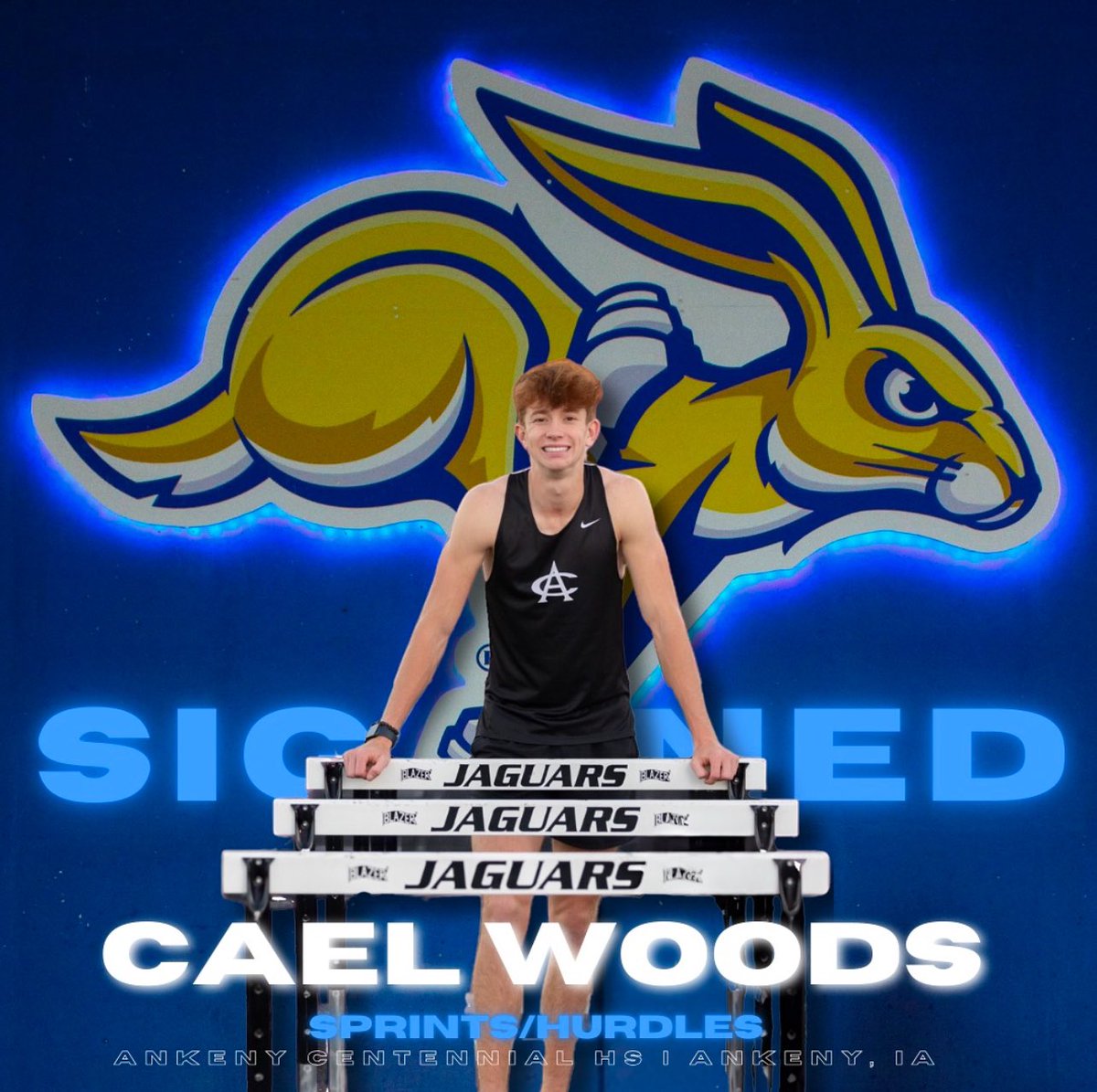 I am beyond blessed to announce that I will be pursuing my track and academic career at South Dakota State University!
I want to thank all the people who have supported and helped me along my journey. Special thanks to Coach Hanenberger for giving me this opportunity! #gojacks