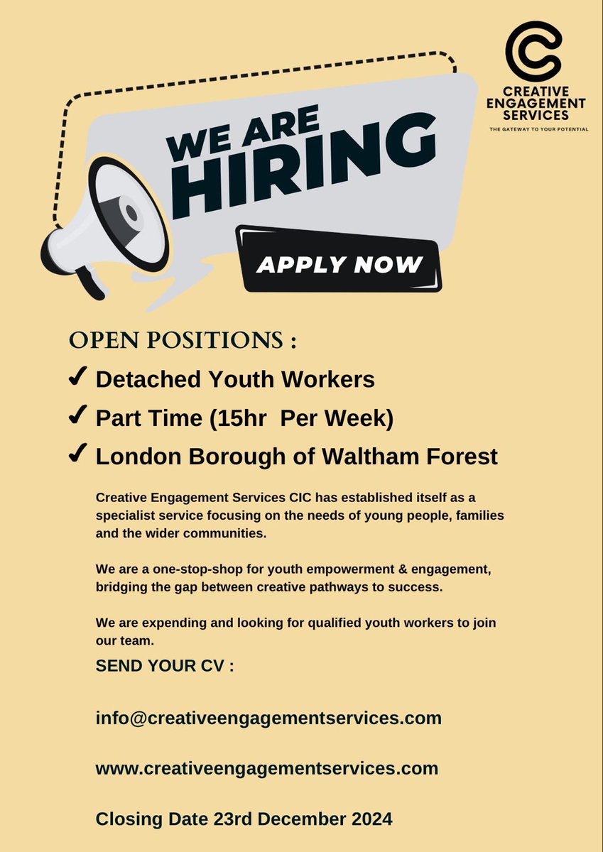 Abs Haque (@haqueabs) on Twitter photo #thursdayvibes Great #Youth worker opportunity in Waltham Forest ⬇️ please share <a href="/WFEcho/">Waltham Forest Echo</a> <a href="/wfcouncil/">Waltham Forest Council</a> <a href="/wfchub/">WF Community Hub</a> <a href="/AMA_WForest/">Ahmadiyya Waltham Forest</a> <a href="/Hi11093874Hill/">jason Hill</a> <a href="/MallWalthamstow/">The Mall Walthamstow</a> <a href="/MPSWForest/">Waltham Forest MPS | North East BCU</a> #thursdayvibes Great #Youth worker opportunity in Waltham Forest ⬇️ please share <a href="/WFEcho/">Waltham Forest Echo</a> <a href="/wfcouncil/">Waltham Forest Council</a> <a href="/wfchub/">WF Community Hub</a> <a href="/AMA_WForest/">Ahmadiyya Waltham Forest</a> <a href="/Hi11093874Hill/">jason Hill</a> <a href="/MallWalthamstow/">The Mall Walthamstow</a> <a href="/MPSWForest/">Waltham Forest MPS | North East BCU</a>