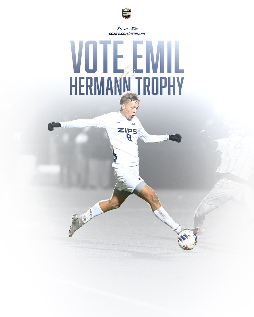 ZipsMSoc's tweet photo. Let go @zipsmsoc and @AkronZips fans please help is 🗳️ vote Emil Jaaskelainen for @HermannTrophy 

#GoZips | @ZipsMSoc 🦘 

Vote Emil 👉 https://t.co/RQZyXYnWYq
Emil for MAC Hermann Trophy Award 👉https://t.co/ebXZ86aQPL https://t.co/JYtUqGAJoa