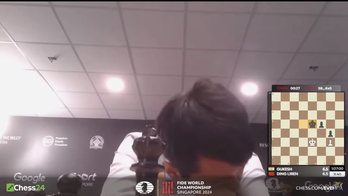 ChessKaChaska's tweet photo. Feel bad for #Ding :/ 

You're a great 17th Champion. https://t.co/lBnpZbqVC6