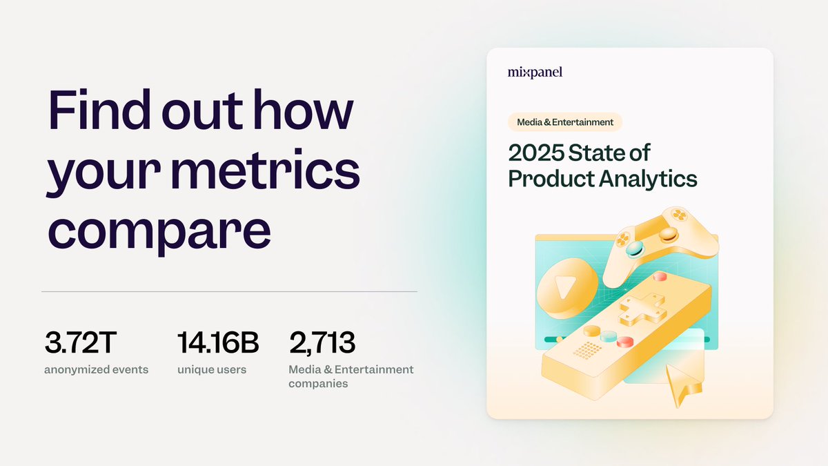 Your video app is getting viewers, but is it getting enough return viewers?

Tune into our 2025 State of Media &amp; Entertainment Product Analytics report to get the answer 📺

We’ve collected data and insights from Mixpanel to help you understand what good acquisition, engagement,