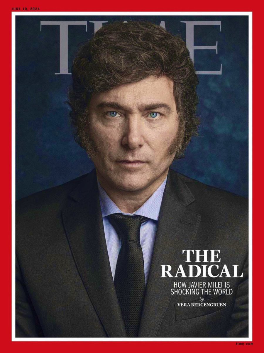🚨🇦🇷 | URGENTE

 El presidente Milei fue elegido por la revista TIME en la lista de las 100 personas más influyentes del mundo.