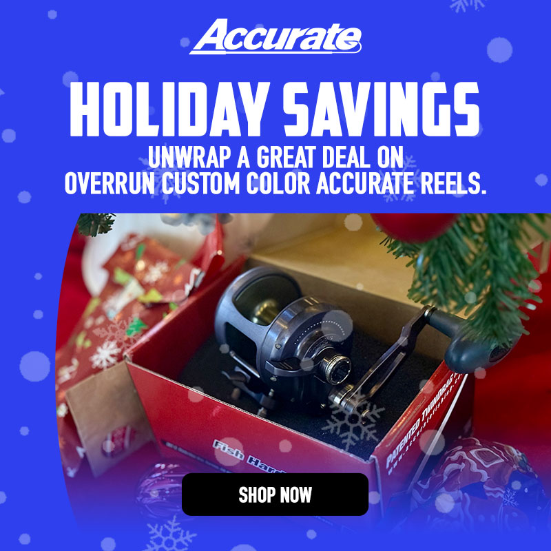 Missed out on Black Friday?  No worries, there is still time to cash in on the Holiday Savings on Overrun Custom Color Reels at accuratefishing.com - Time is limited though!