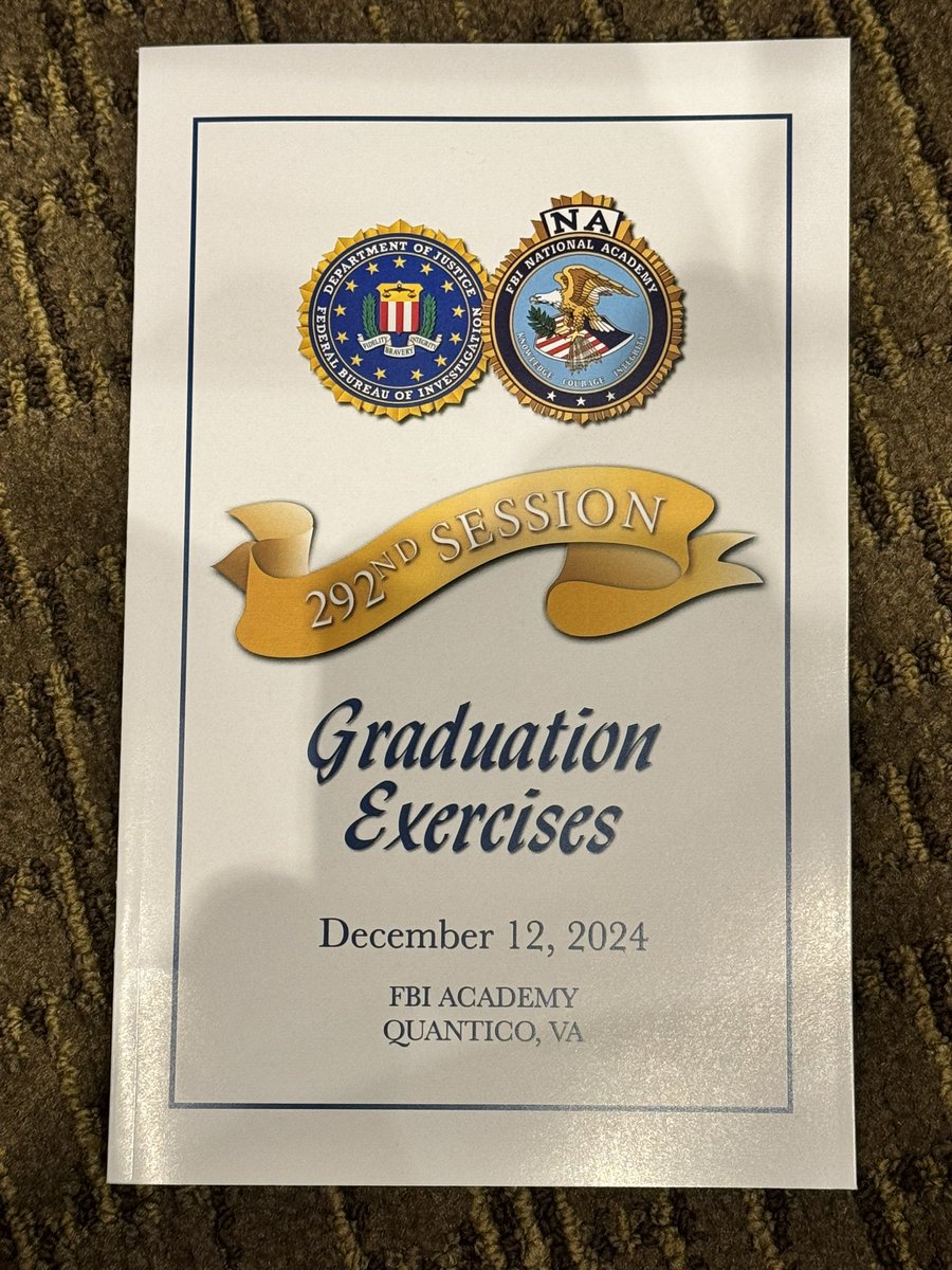 Ramapo_PD's tweet photo. 🎉 Congrats to Special Ops Lt. Blaine Howell!

On Dec. 12, 2024, Lt. Howell graduated from the prestigious FBI National Academy (292nd Session) in Quantico, VA. He joins 3 other RPD leaders as alumni! #FBINationalAcademy https://t.co/C2dIuVvopT