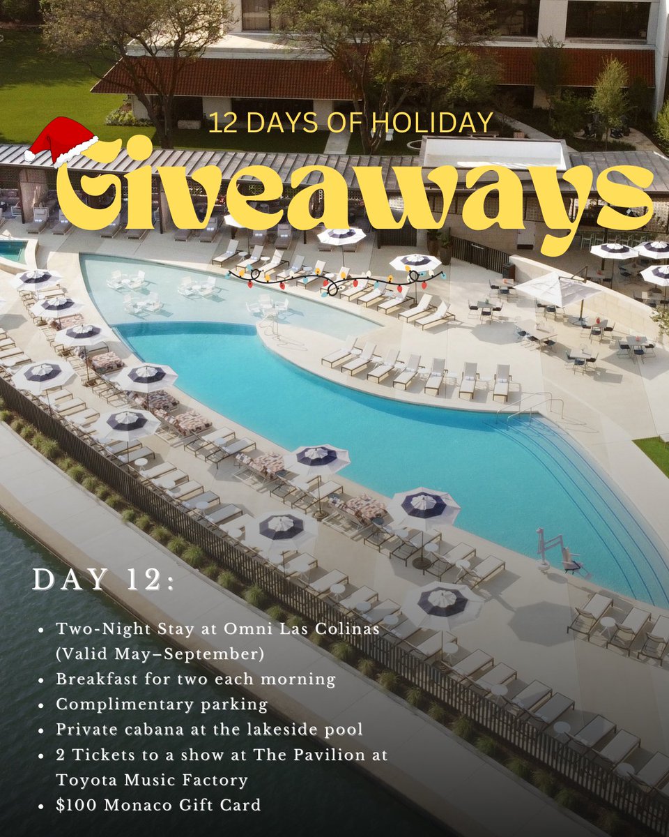 🎄LAST DAY of 12 Days of Holiday Giveaways🎄How to enter:  irvingtexas.com/12-days-giveaw…

#IrvingRocks #dfw #dallas #dallasvenue #dallasevents #dallasmusic #irvingtexas #texastodo #dallasgiveaway #giveaway #giveawayalert #dallasfoodie #hotellife