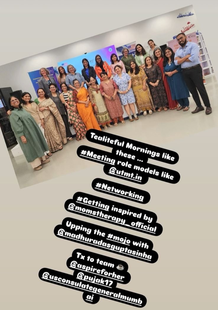 RadhikasTeas's tweet image. Tealiteful morning like these

@SocietyUtmt @momstheraphy @madhuradasguptasinha
@aspireforher
@usconsulatemumbai

#meeting #gettogether #RadhikasFineTeas