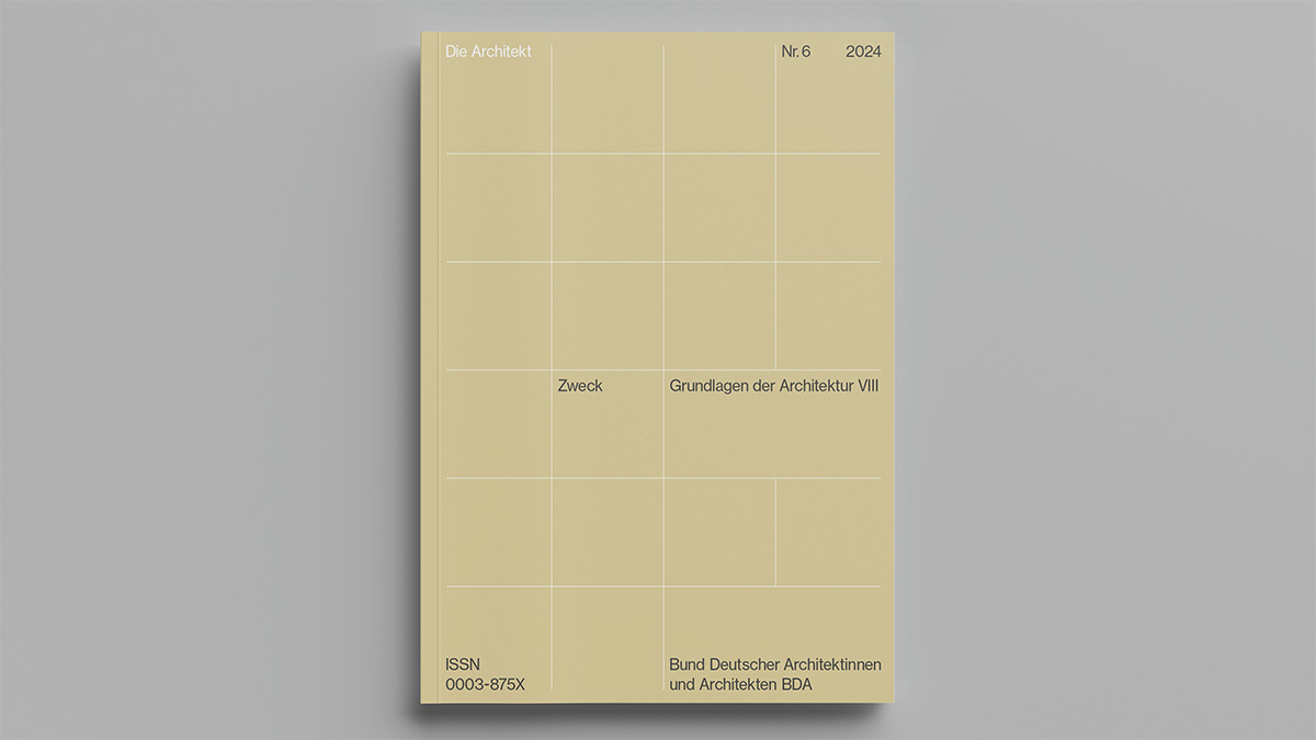 UNSER NEUES HEFT IST DA! Im achten und letzten Heft unserer Reihe „Grundlagen der Architektur“ beschäftigen wir uns mit dem Zweck und untersuchen, wie dieser die Beziehung zu den Nutzenden und deren kulturellen Kontext offenbart: die-architekt.net/zweck/