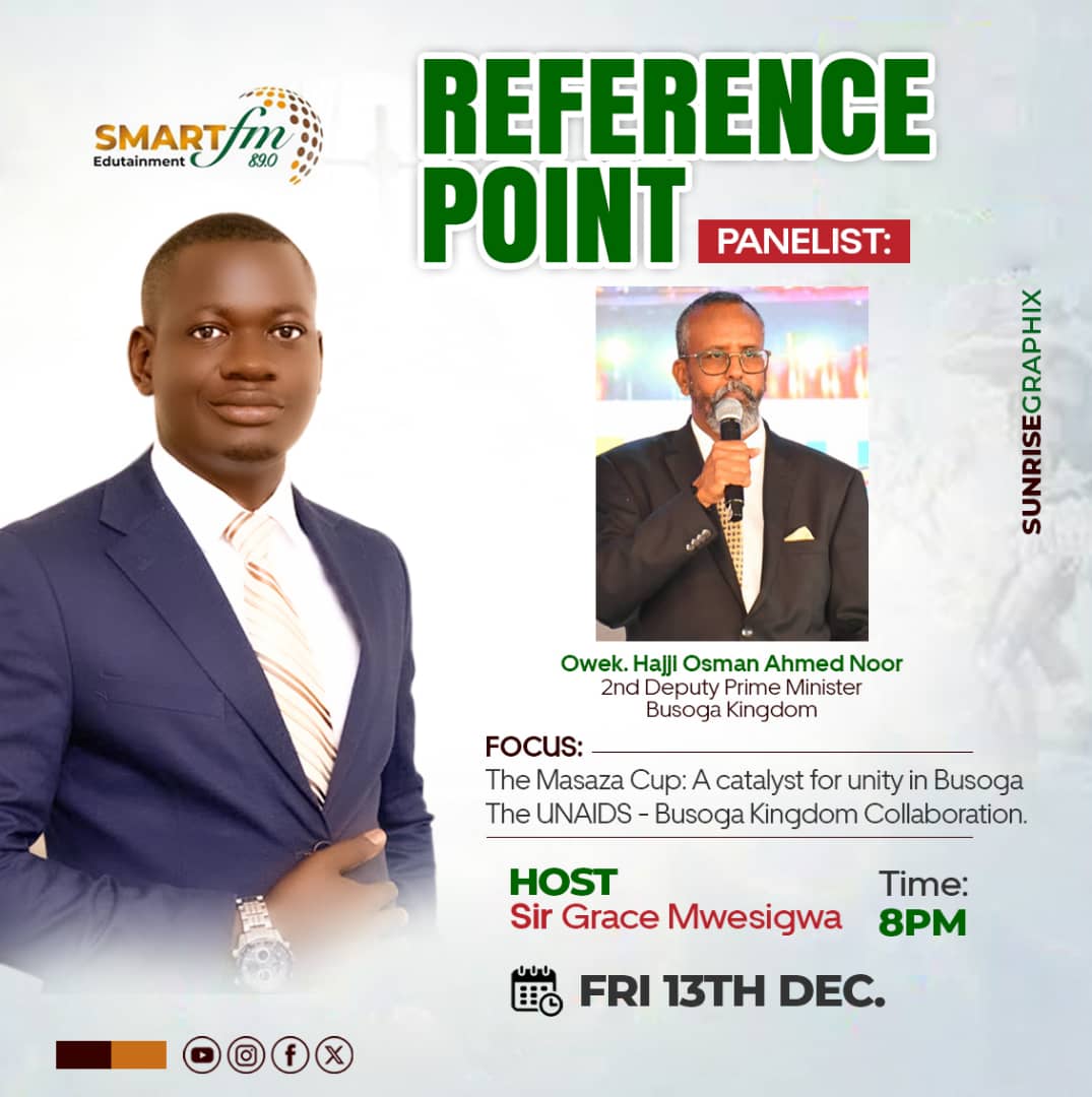 Al-Hajj Ahmed Osman Noor (@owekosman) on Twitter photo Tomorrow, I will join <a href="/GraceMwesigwaUG/">Sir Grace Mwesigwa</a> on <a href="/89Smartfm/">89Smartfm</a>’s 'Reference Point' to discuss how #MTNBusogaMasaza2024, happening this Sunday, is driving unity in Busoga.
We'll also highlight the partnership between Busoga Kingdom and <a href="/UNAIDS_UG/">UNAIDS Uganda</a> and its impact on our community.
Tune in! Tomorrow, I will join <a href="/GraceMwesigwaUG/">Sir Grace Mwesigwa</a> on <a href="/89Smartfm/">89Smartfm</a>’s 'Reference Point' to discuss how #MTNBusogaMasaza2024, happening this Sunday, is driving unity in Busoga.
We'll also highlight the partnership between Busoga Kingdom and <a href="/UNAIDS_UG/">UNAIDS Uganda</a> and its impact on our community.
Tune in!