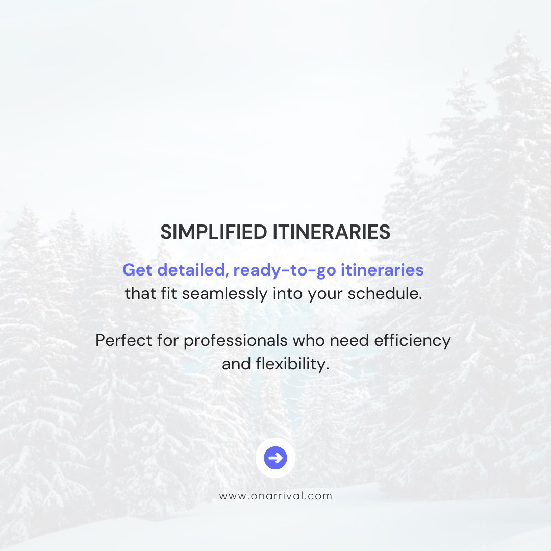 No time to plan your perfect getaway? 🛫On Arrival takes the stress out of travel planning. Spend less time researching and more time enjoying tailored itineraries, personalized recs, and easy-to-use travel guides. Let us handle the details while you focus on making memories!