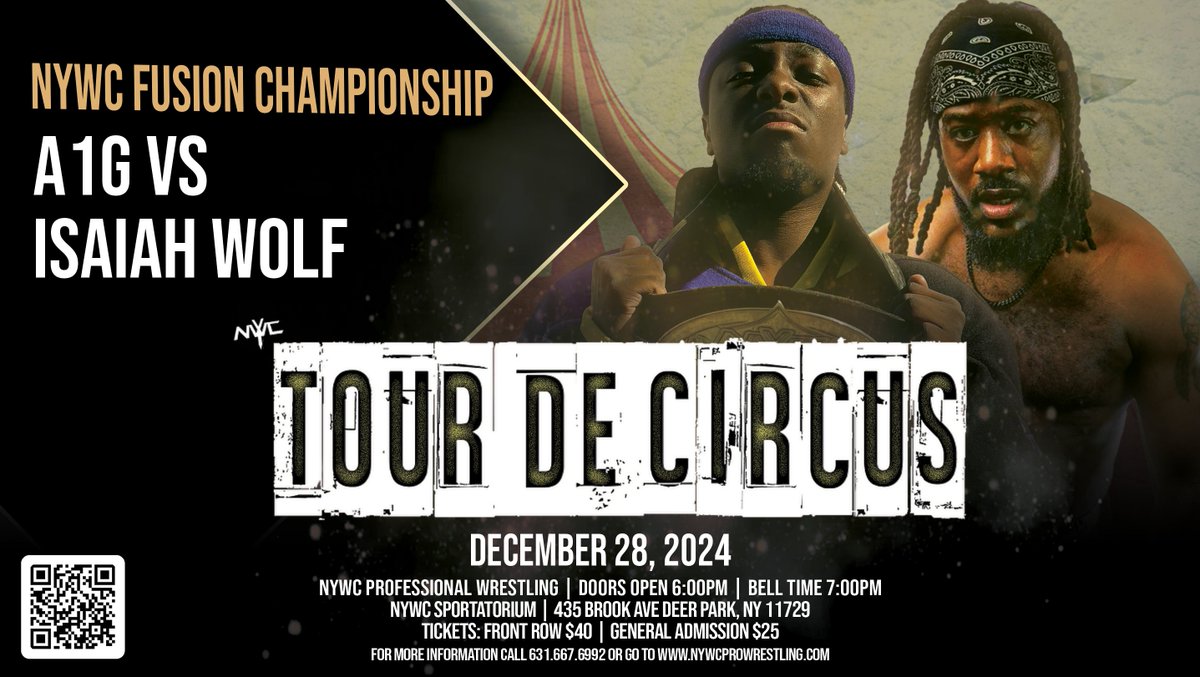 NYWCWRESTLING's tweet photo. In two weeks NYWC closes out 2024 with Tour de Circus!

Featuring
@SalSavelli 
@slimeballsage 
@SlimetimeTommy 
@MouseHasRabies 
@BamSullivan 
@THEEA1G 
@TheIsaiahWolf 
@AmityLaVey666 
@znthpro 
@TheJarettDiaz 
@nobodysbetta 
And more to come!

🎟: https://t.co/15SuP0LtTk https://t.co/sLO2SThIo2