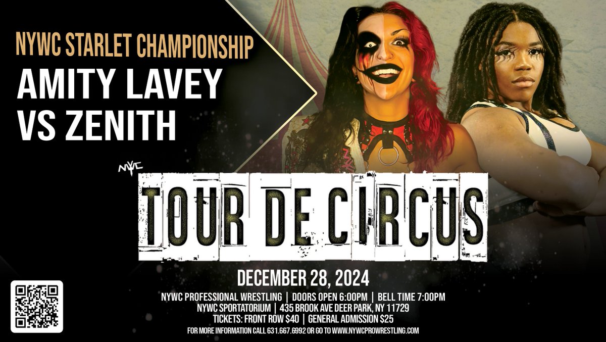NYWCWRESTLING's tweet photo. In two weeks NYWC closes out 2024 with Tour de Circus!

Featuring
@SalSavelli 
@slimeballsage 
@SlimetimeTommy 
@MouseHasRabies 
@BamSullivan 
@THEEA1G 
@TheIsaiahWolf 
@AmityLaVey666 
@znthpro 
@TheJarettDiaz 
@nobodysbetta 
And more to come!

🎟: https://t.co/15SuP0LtTk https://t.co/sLO2SThIo2