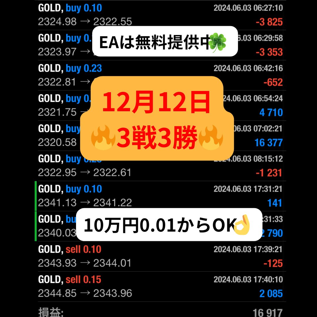🆓完全無料FX配信🆓

最大594連勝を記録🔥

【2024/12/12の実績】
🔥3戦3勝🔥

下記全てを無料で提供中🎁
✅サインツール
✅裁量補助システム
✅高性能自動売買
✅コピトレ
✅プロトレードによる配信

FXスキルを高めたい方は是非👌
【lin.ee/HYhwinA】