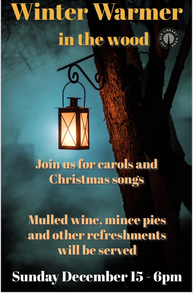 We’re really looking forward to celebrating the festive season with our Winter Warmer in the wood on Sunday. Come and join us for carols, songs, mulled wine, hot chocolate, mince pies and more! We’d love to see you there! 🎄