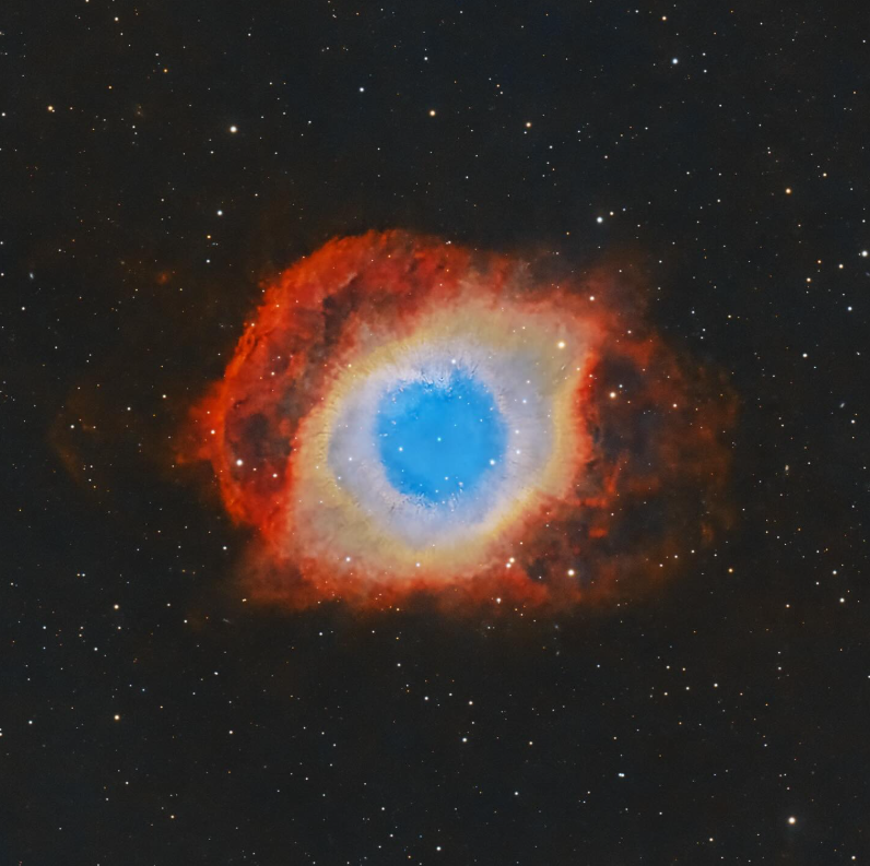 Celestron's tweet photo. 🌌 #LookIntoMyEye... 👁 and discover the past. Chuck Ayoub captured his latest image of the #HelixNebula, often called the #EyeofGod with a #Celestron #RASA 8" from his remote observatory in Texas.🌠
#Astrophotography #astronomy https://t.co/LooFqyX8Ww