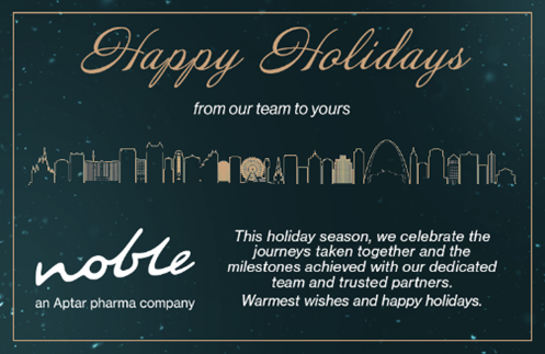 NoblePharma's tweet photo. Warm wishes from all of us at Noble! May this holiday season bring health, happiness, and new opportunities to all. Thank you for being a part of our journey. #HappyHolidays https://t.co/phUz6tlgbd