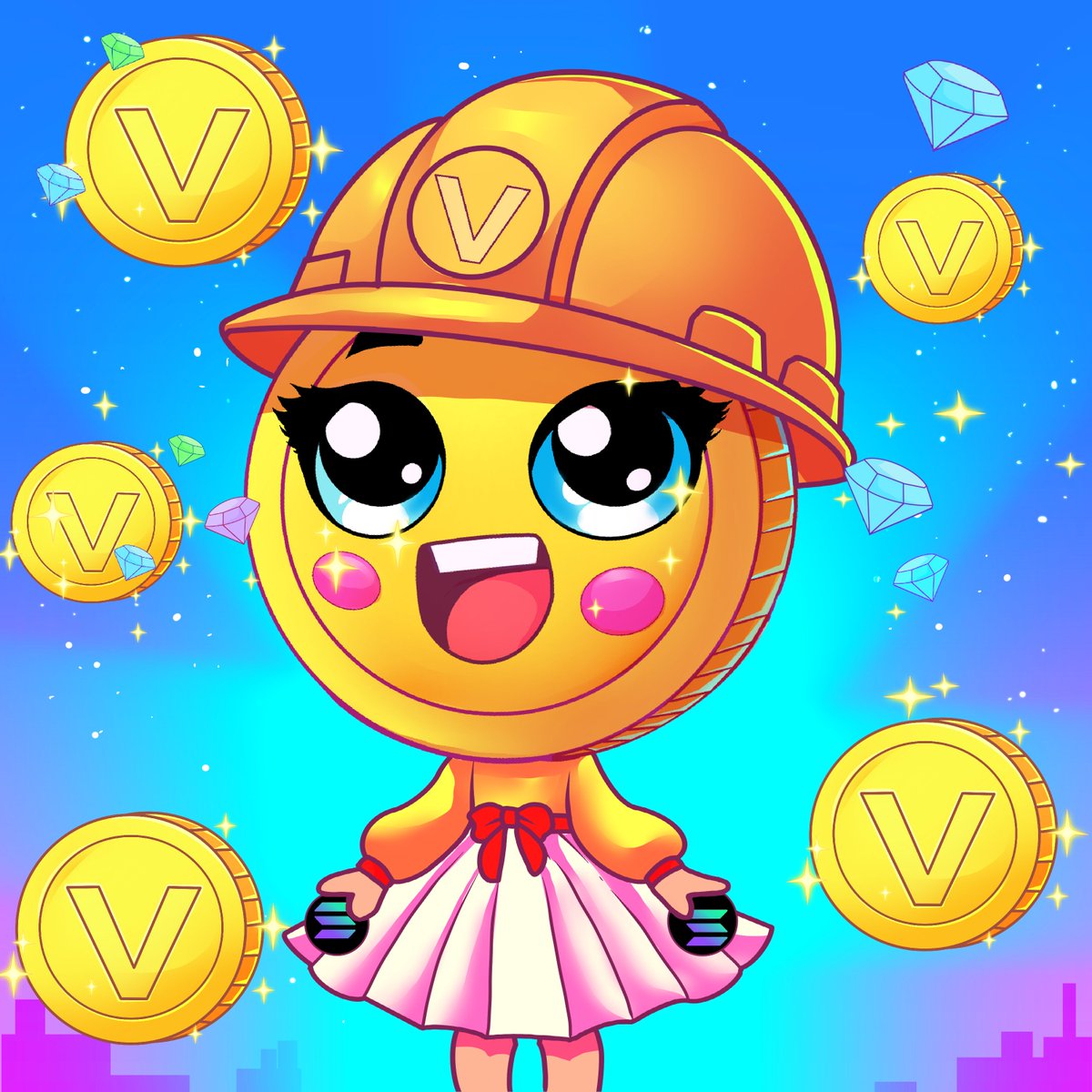 storeofval's tweet photo. Got my construction hat on, always working on building a better future for my $VAL #diamondhands #storeofvalue #queenofcrypto https://t.co/H6ChmgCvro
