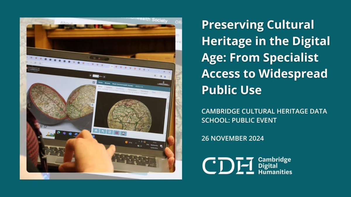 CamDigHum's tweet photo. NEW VIDEO 💻 

You can now watch the recording of our recent public event on Preserving Cultural Heritage in the Digital Age with Natalie Buda Smith and Leah Weinryb Grohsgal from @librarycongress, Prof Almut Hintze from @SOAS and Yasmin Faghihi @theUL

🔗 https://t.co/wz5nH8Neeu https://t.co/pP3Dc0rMlI