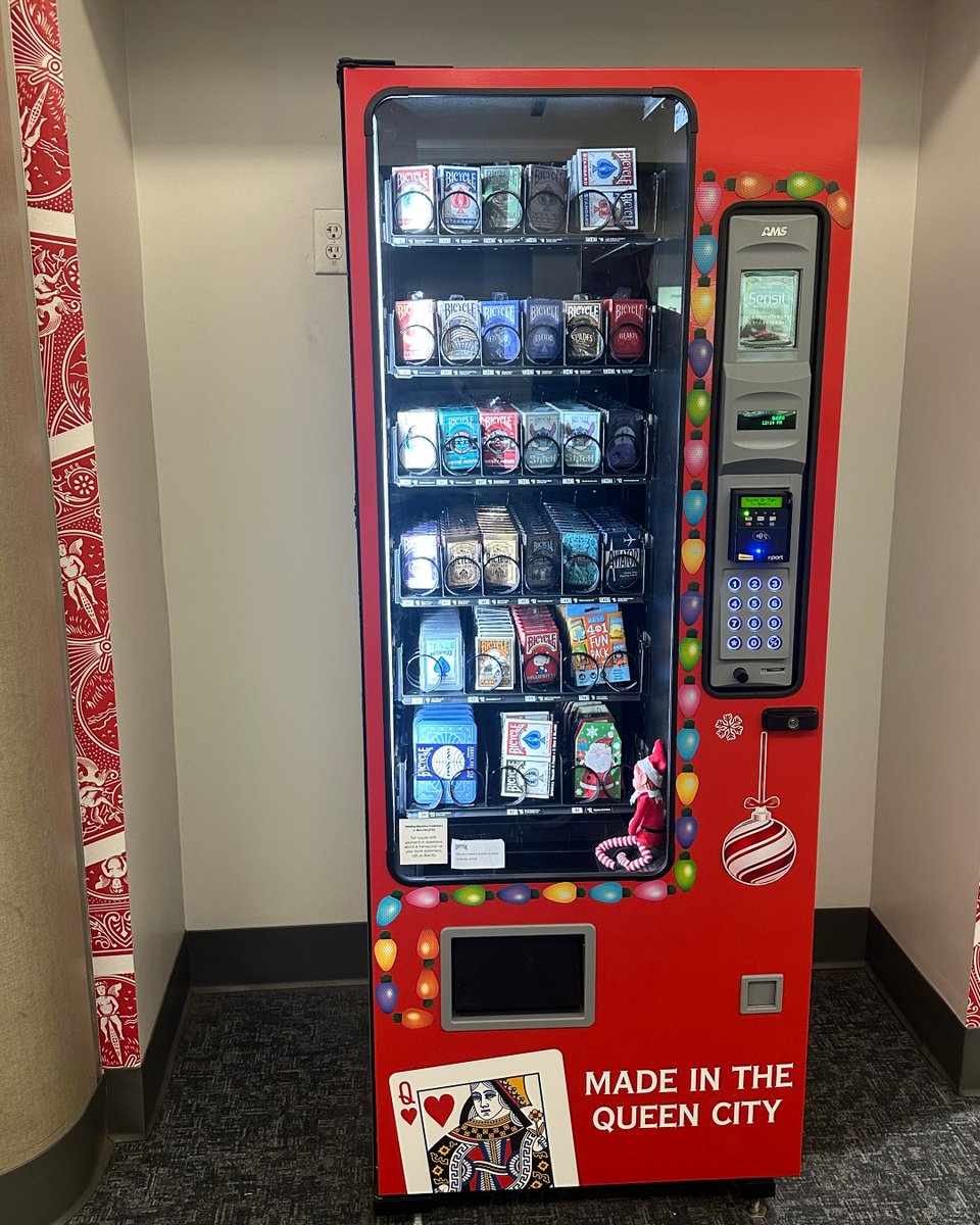 CVG Airport (@cvgairport) on Twitter photo Deal yourself some holiday cheer! 🎴 Our <a href="/bicyclecards/">Bicycle Cards</a> vending machine in Concourse A is the ace up your sleeve for perfect stocking stuffers. Deal yourself some holiday cheer! 🎴 Our <a href="/bicyclecards/">Bicycle Cards</a> vending machine in Concourse A is the ace up your sleeve for perfect stocking stuffers.