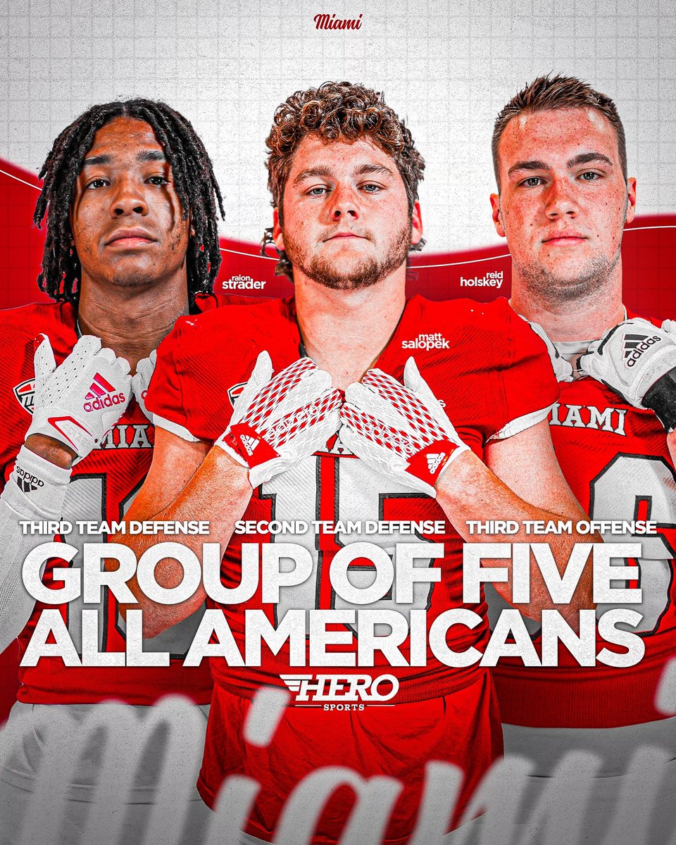 Miami Football (@miamiohfootball) on Twitter photo Congratulations to our G5 All Americans π€ 
#RiseUpRedHawks |  ππ Congratulations to our G5 All Americans π€ 
#RiseUpRedHawks |  ππ