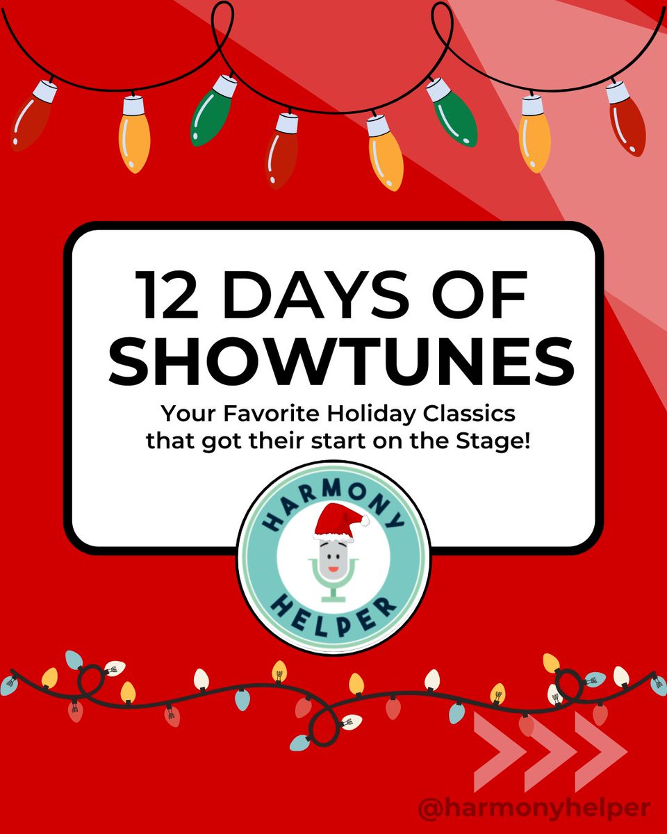 harmonyhelper's tweet photo. Did you know that some of your favorite holiday classics were born on Broadway? Count down to Christmas with 12 holiday showtunes that’ll have you singing your heart out all season long 🎶 #HarmonyHelper https://t.co/uiSTW3QjN5