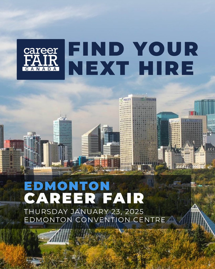 Meet with top job candidates at the #Edmonton Job Fair on January 23, 2025.  Build a rapport with potential recruits, receive resumes and interview on the spot! Click on the link to become an EXHIBITOR.

careerfaircanada.ca/exhibitors/?ut…
