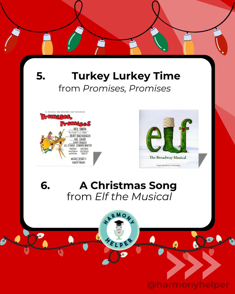 harmonyhelper's tweet photo. Did you know that some of your favorite holiday classics were born on Broadway? Count down to Christmas with 12 holiday showtunes that’ll have you singing your heart out all season long 🎶 #HarmonyHelper https://t.co/uiSTW3QjN5