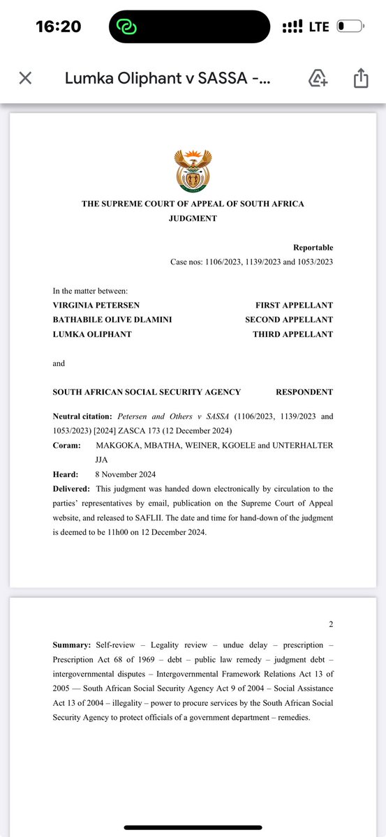 Jabu_Dvonga's tweet photo. I met @ZeeNgwenya when I was a candidate attorney. She was first year junior counsel. Many years later, she’s my surrogate and leader. She led me in my first SCA appearance and today we came back with a reported judgment and a victory for client. https://t.co/mI1RnLmTLL