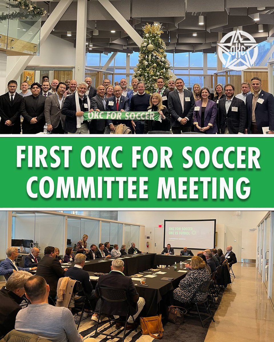 OKCforSoccer's tweet photo. First OKC for Soccer Committee Meeting 🟢⚪️

Last week marked an exciting step for the #OKCforSoccer #OKCesFútbol movement with the 1️⃣st official meeting of our advisory committee.

This panel of civic, business, sports, and cultural leaders is unified behind the shared goal of building a representative club for all of Oklahoma City.
#okcforsoccer #OKCesfútbol