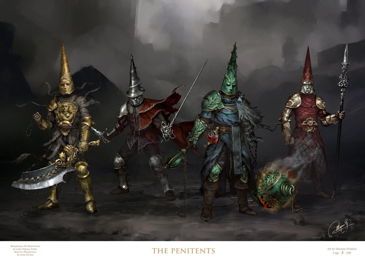 #BlasphemousBoardGame GIVEAWAY!

We're excited to announce a special TWO WEEKS giveaway with <a href="/LudusMagnus_S/">Ludus Magnus Studio</a> where you could WIN an exclusive Blasphemous: The Board Game print. 

Here's how to enter 👇👇👇