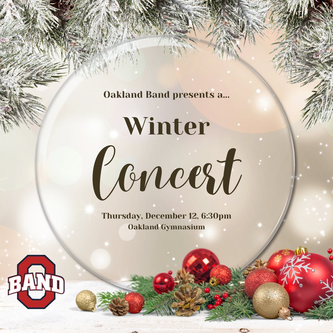 Join us tonight for <a href="/Oakland_Band/">Oakland Band</a>  Concert!